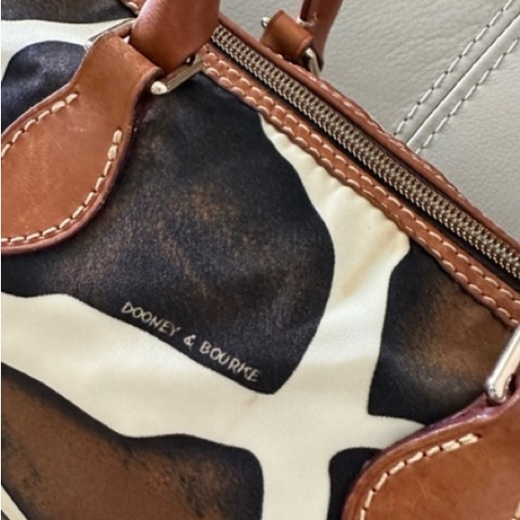 Rare Vintage Dooney & Bourke giraffe print satchel! EUC - Picture 6 of 15